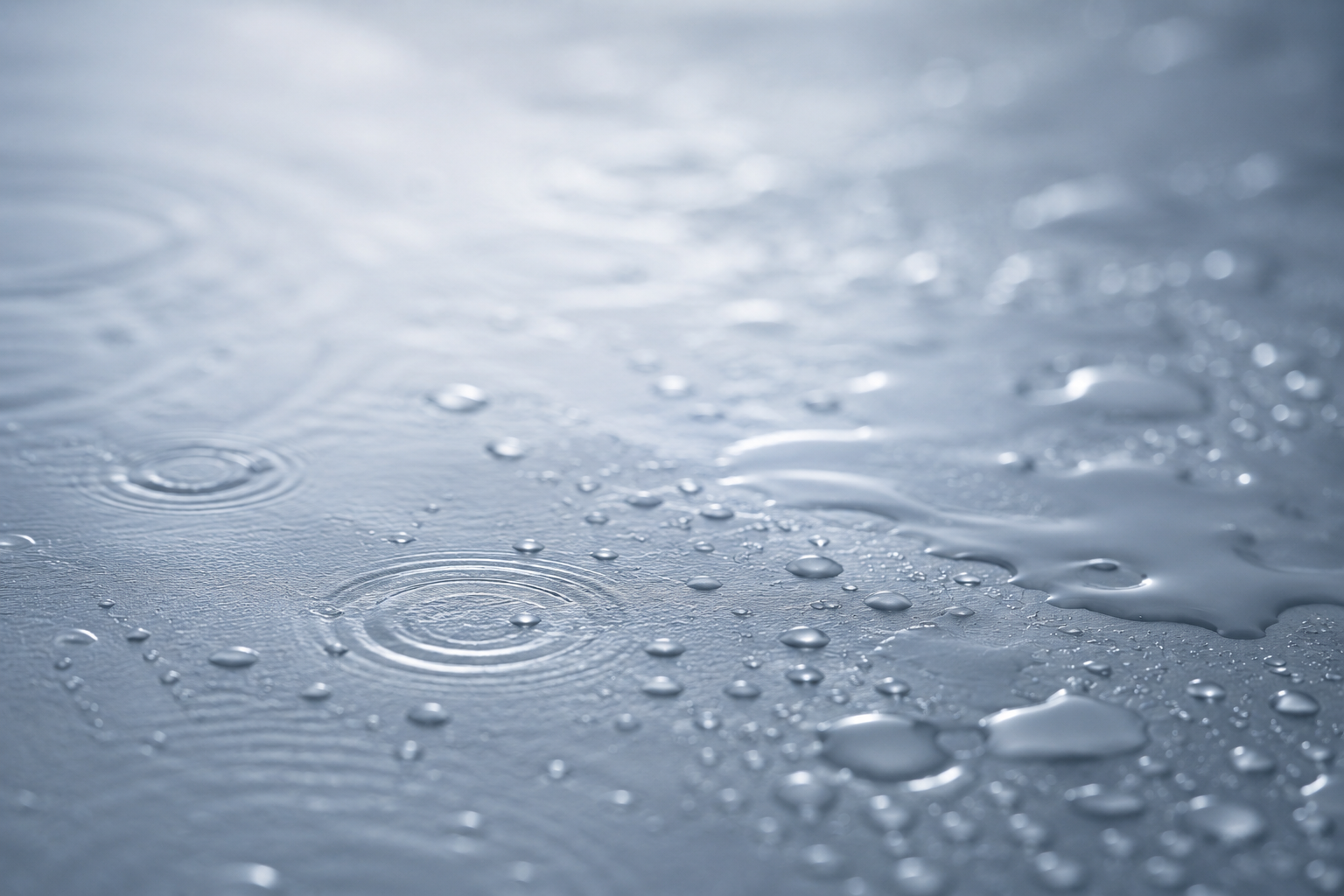 Water texture used as a supporting accent visual